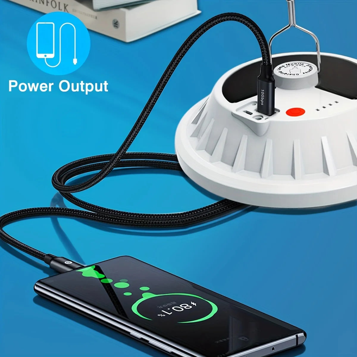 LED Camping Lantern Solar USB Rechargeable Emergency Outdoor Portable Lantern