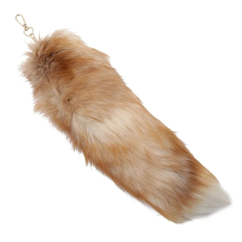 Fluffy Wolf Tail Keyring Charm