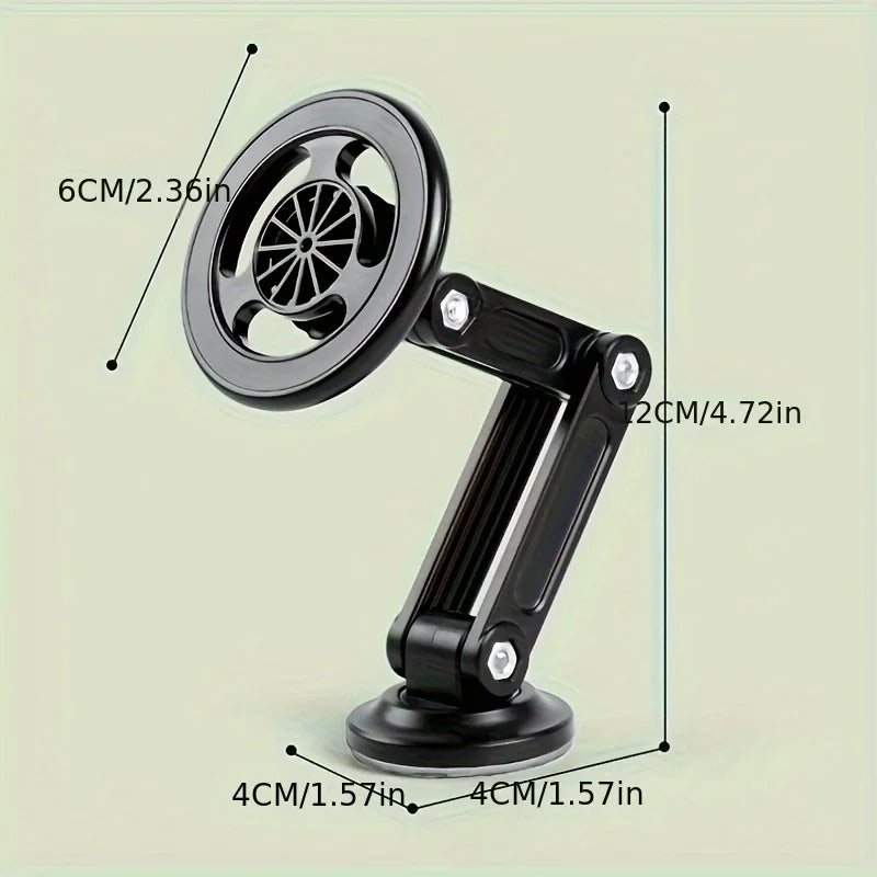 Foldable Car Phone Holder with Sturdy Suction Cup Base - Universal Clip-On Hands-Free Stand for GPS Navigation And Video
