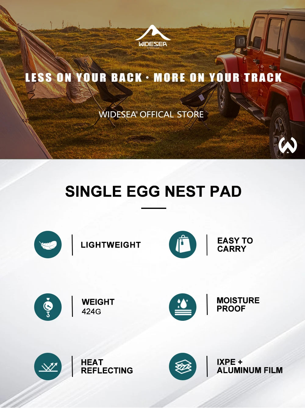 Ultralight Folding Egg Nest Camping Pad Portable Foam Sleeping Mat with Storage Bag for Outdoor Hiking Backpacking Camping