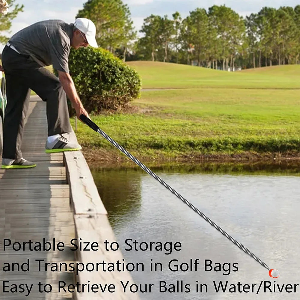 10/8 Sections Golf Ball Picker Telescopic Golf Ball Retriever Retriever Pick Up Grabber Claw Sucker Tools Golf Training Ball Tee