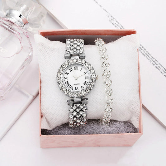 Stylish Women’s Dress Watch & Bracelet Combo – Modern Luxury Look