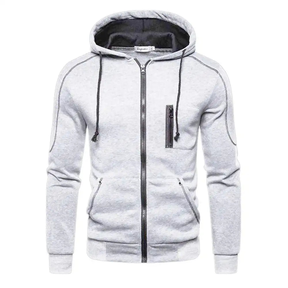 2024 Men's Hooded Jackets Coats Zipper Fashion Brand Hoodies Mens Outerwear Casual Hoodies Sweatshirts Male