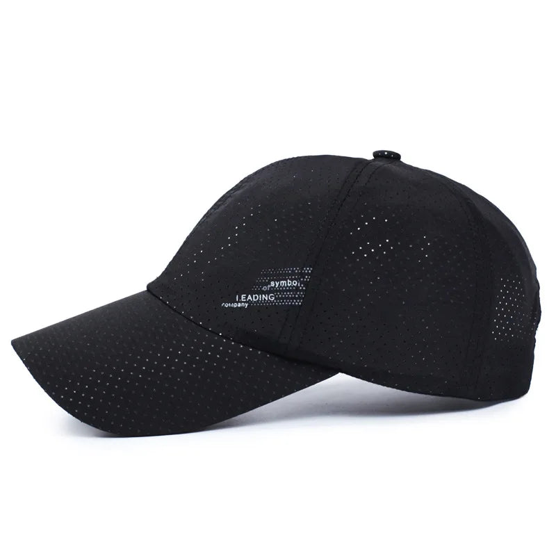 Quick Dry Baseball Cap Outdoor Sports Mesh Breathable Hat For Men Portable Hiking Fishing Sunbonnet Golf Adjustable Cap