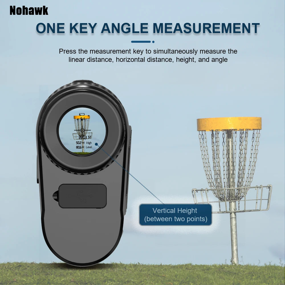 Nohawk Multifunctional Mini Golf Laser Range Finder For Hunting with Slope Compensation Rangefinder Construction Monocular