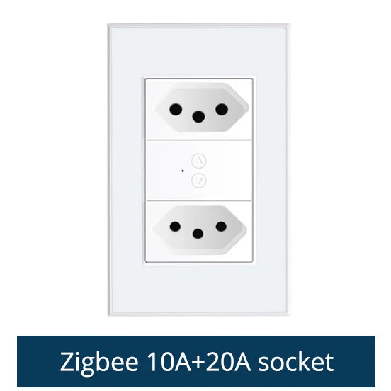 Zemismart Zigbee Smart Brazil Socket 10A 20A Outlets Work with Tuya Smart Life App Alexa Google Home Control