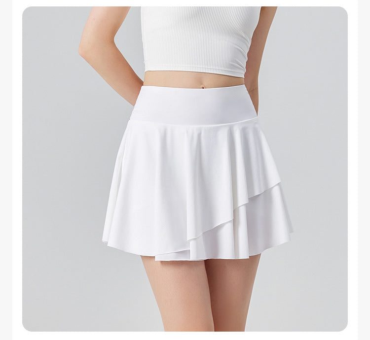 Sun Protection Tennis Skirt with Shorts for Women High-waisted Sun Block and Pleated Skirt Golf Skort Yoga Dresses with Leggings