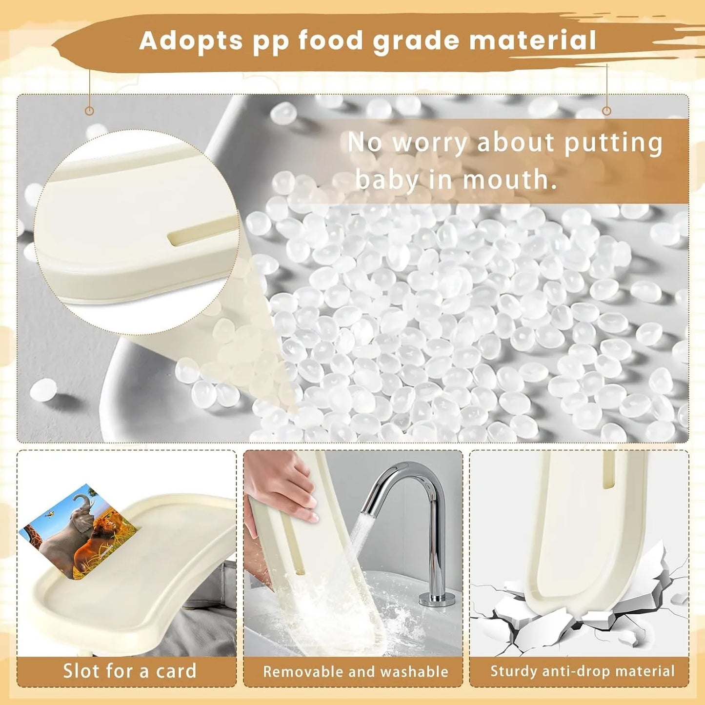 Durable High Chair for Babies – Adjustable Footrest & Detachable Cushion for Comfortable Feeding | Grows with Your Little One