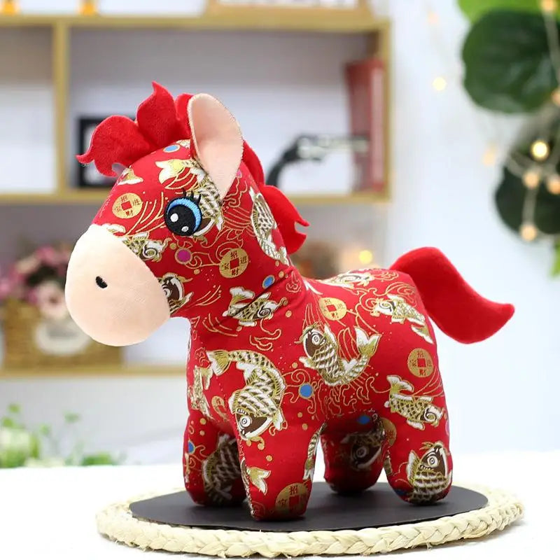 1Pc 2026 New Year Mascot Horse Plush Toy – Cute Stuffed Doll for Kids & Home Decor (15/20cm)