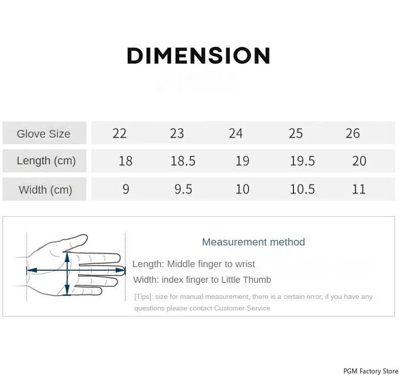 PGM Professional Golf Gloves Microfiber Cloth Fabric Breathable Non-Slip Club Swing Putting Training Glove ST037