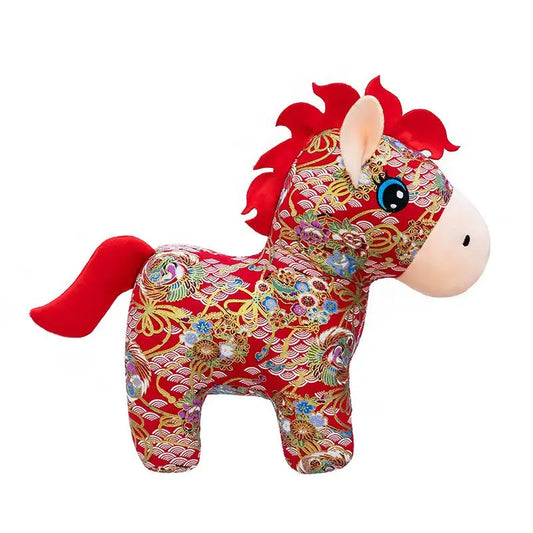 1Pc 2026 New Year Mascot Horse Plush Toy – Cute Stuffed Doll for Kids & Home Decor (15/20cm)