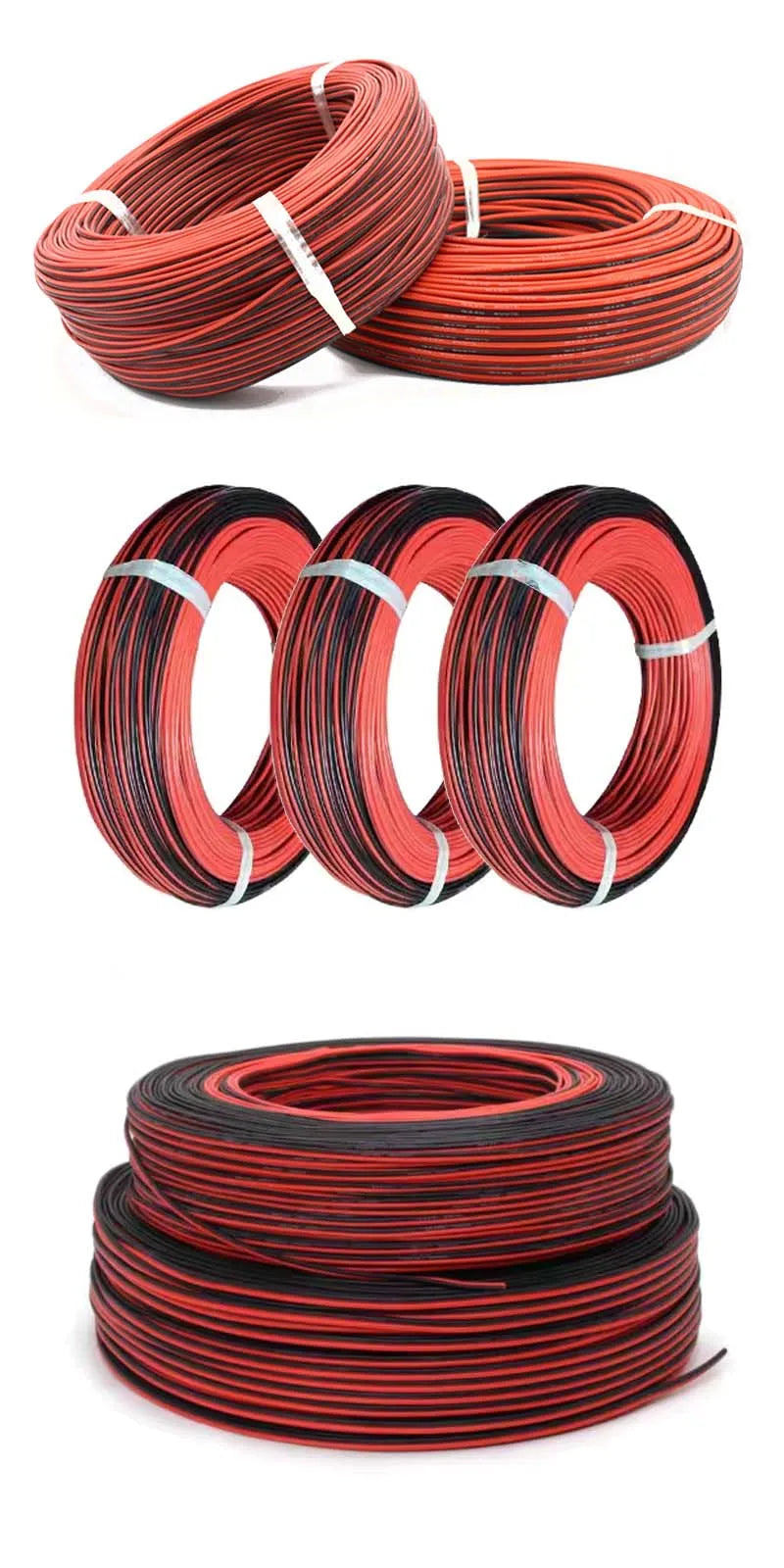 2Pin Silicone Cable 10 12 14 16 18 20 22 24 26 AWG Super Soft Copper Electrical Wire 5m 10m 20m For Car Battery Inverter Motor