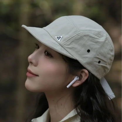 5 Panel Short Brim Quick Dry Baseball Cap Polyester One Size Unisex UPF50 Plus