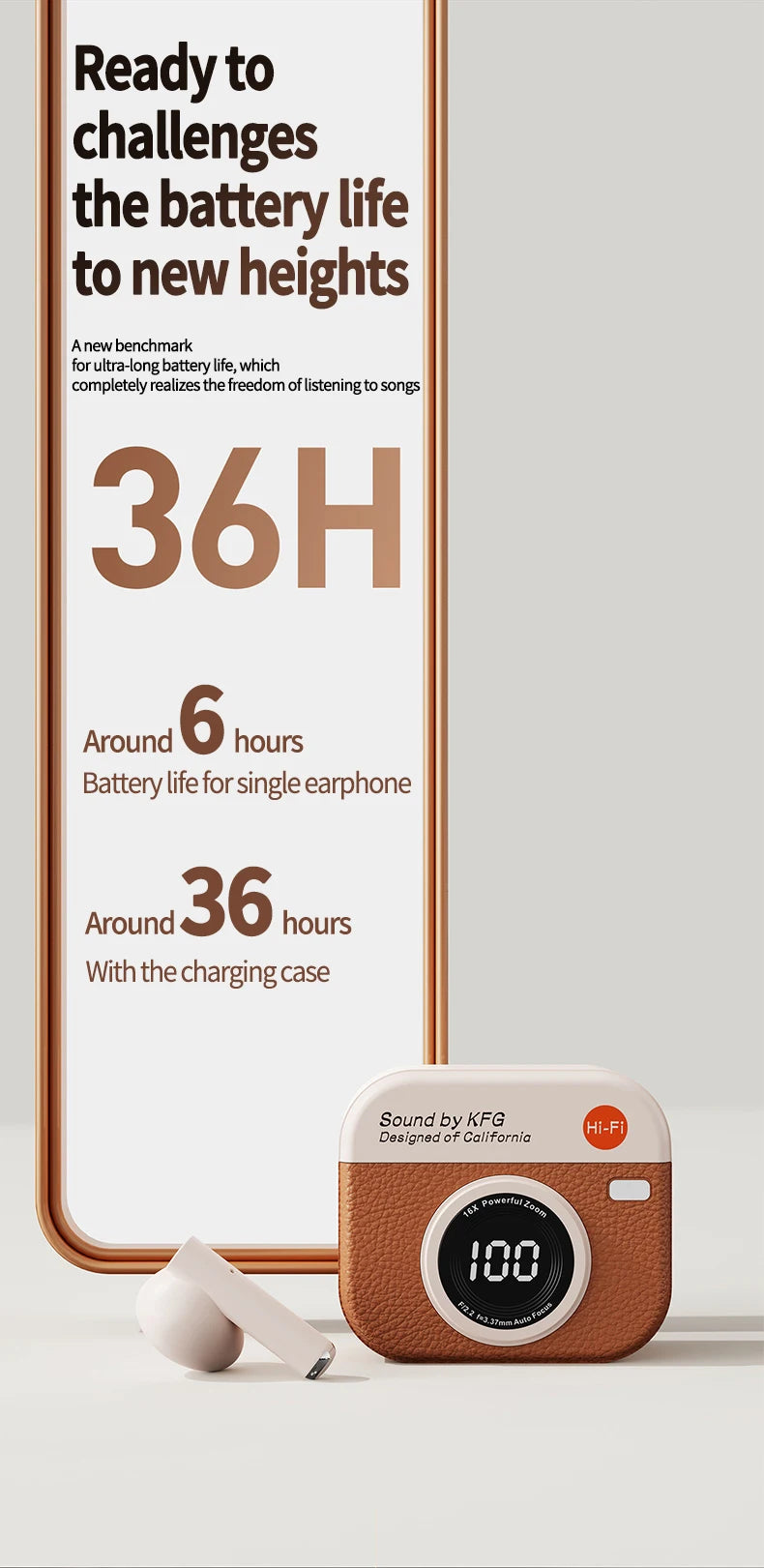 Q86 Bluetooth 5.3 Wireless Headphones Power LED Digital Display 24hours Endurance HiFi Gaming Headsets Waterproof Sports Earbuds