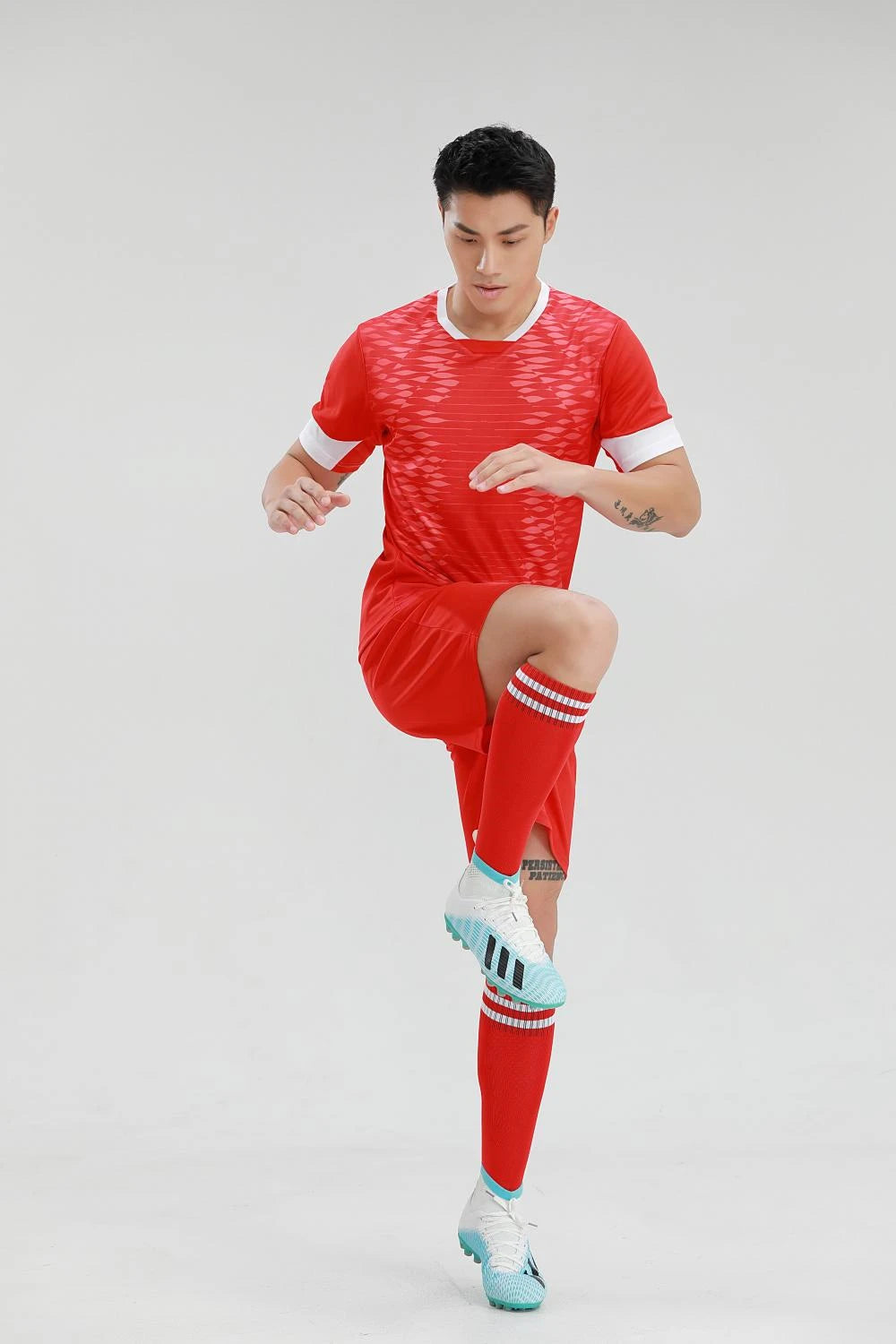 Mens Women Kids Soccer Set Short Sleeve Football Jerseys Uniforms Shirts Shorts Team Training Sport Kit Clothing Suit Breathable