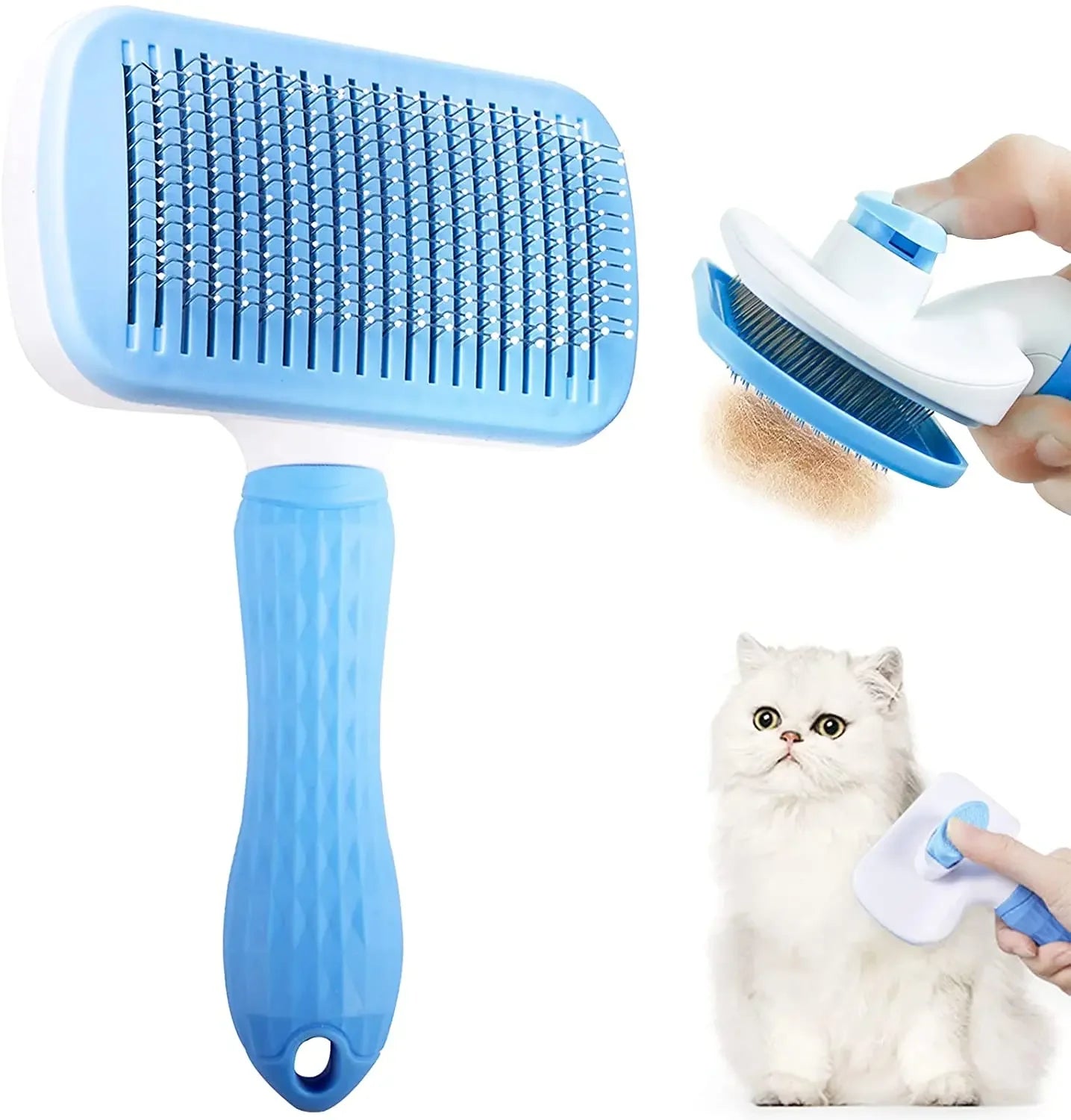 Dog Hair Remover Brush – Pet Grooming & Cleaning Comb for Long Hair Dogs and Cats