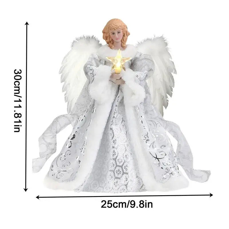 Lovely Angel Treetop Decor – Holiday Statue for Christmas Trees