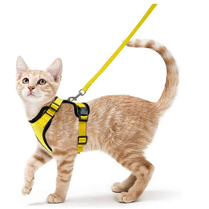Cat Harness And Leash Set Escape Proof Soft Adjustable Vest Harness