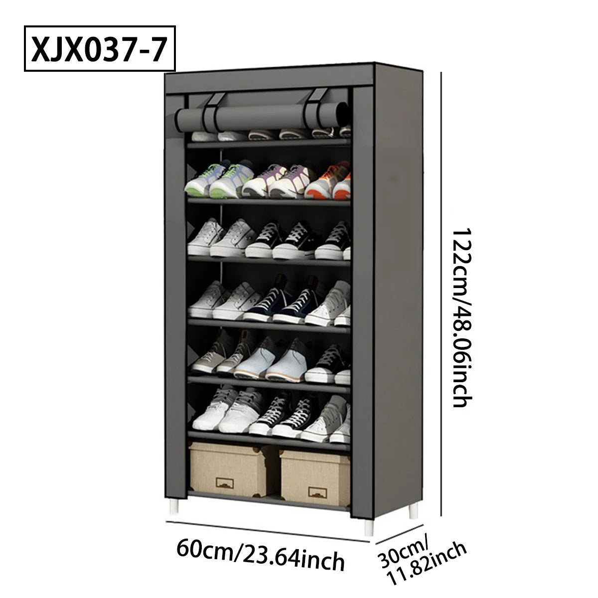 Shoe Rack Assembly, Multi-Layer, Simple, Dust-Proof, for Home Use, Placed at the Entrance, Dormitory, Rental House, Indoor Shoe Storage, Vertical Shoe Cabinet