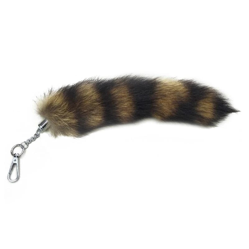 Fluffy Wolf Tail Keyring Charm