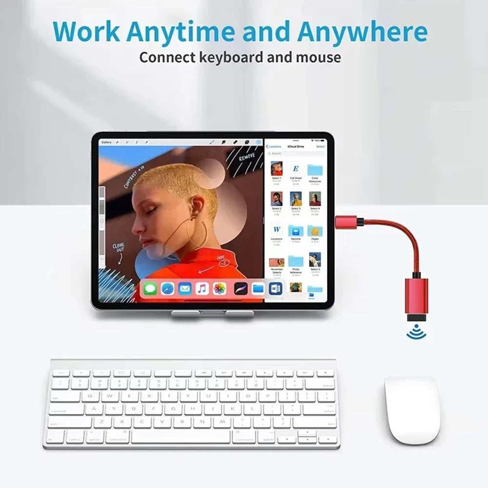 For Mobile Phone USB Female to Type C Male Adapter OTG 15.5CM Long Cable For Xiaomi Samsung S20 Huawei OTG Data Cable Converter