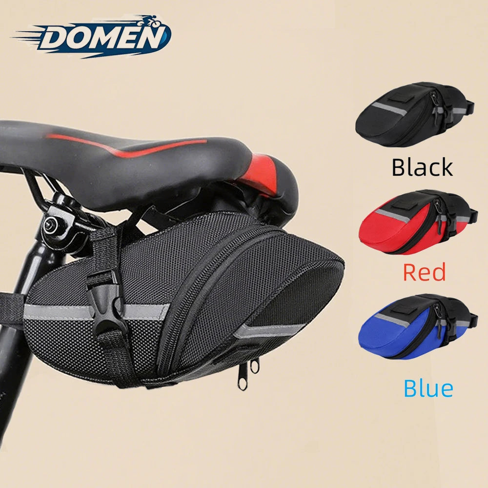 DOMEN Bicycle WaterProof Saddle Bag Bicycle  Reflective Tail Bag MTB Bike Universal Rear Bag Outdoor Bicycle Accessories