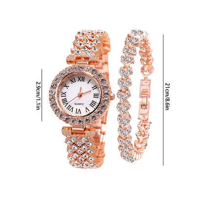 Stylish Women’s Dress Watch & Bracelet Combo – Modern Luxury Look