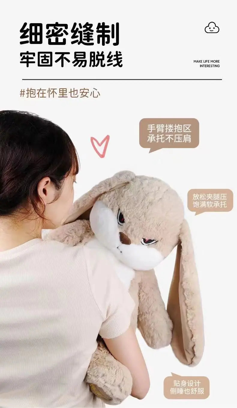 Large Size Angry Rabbit Plush Toy Cute Animal Plushie Doll Kawaii Stuffed Soft Toys Model Room Decor Birthday Gifts