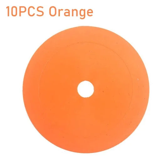 Flat Soccer Cones Marker Discs, 150mm Diameter, TPE Elastomer, Multicolor