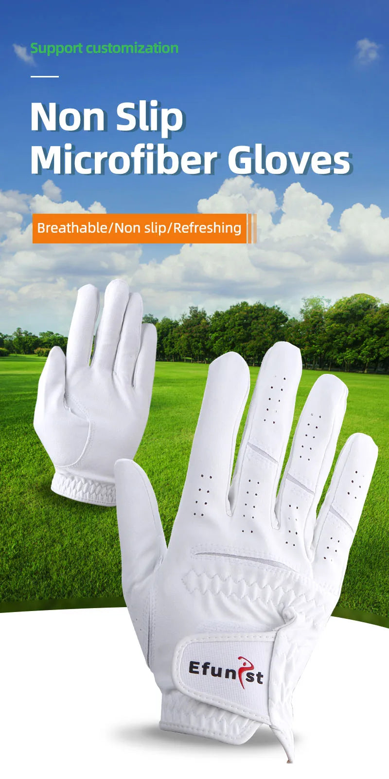 Golf Gloves Men's Glove Left/Right Hand 2 color Soft white Dark Grey Swing Putting Training particles Breathable Namib Gloves