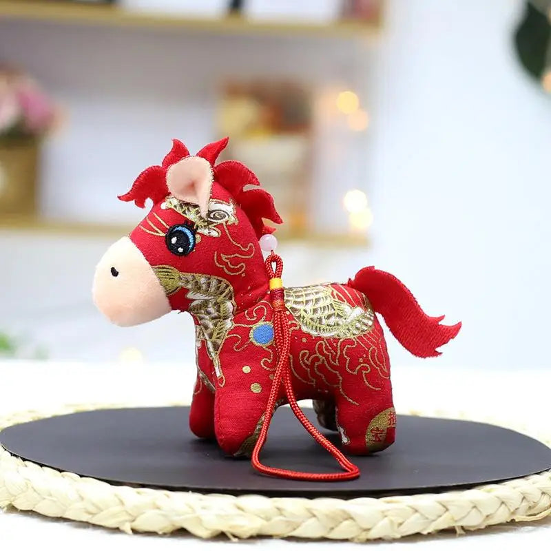 1Pc 2026 New Year Mascot Horse Plush Toy – Cute Stuffed Doll for Kids & Home Decor (15/20cm)
