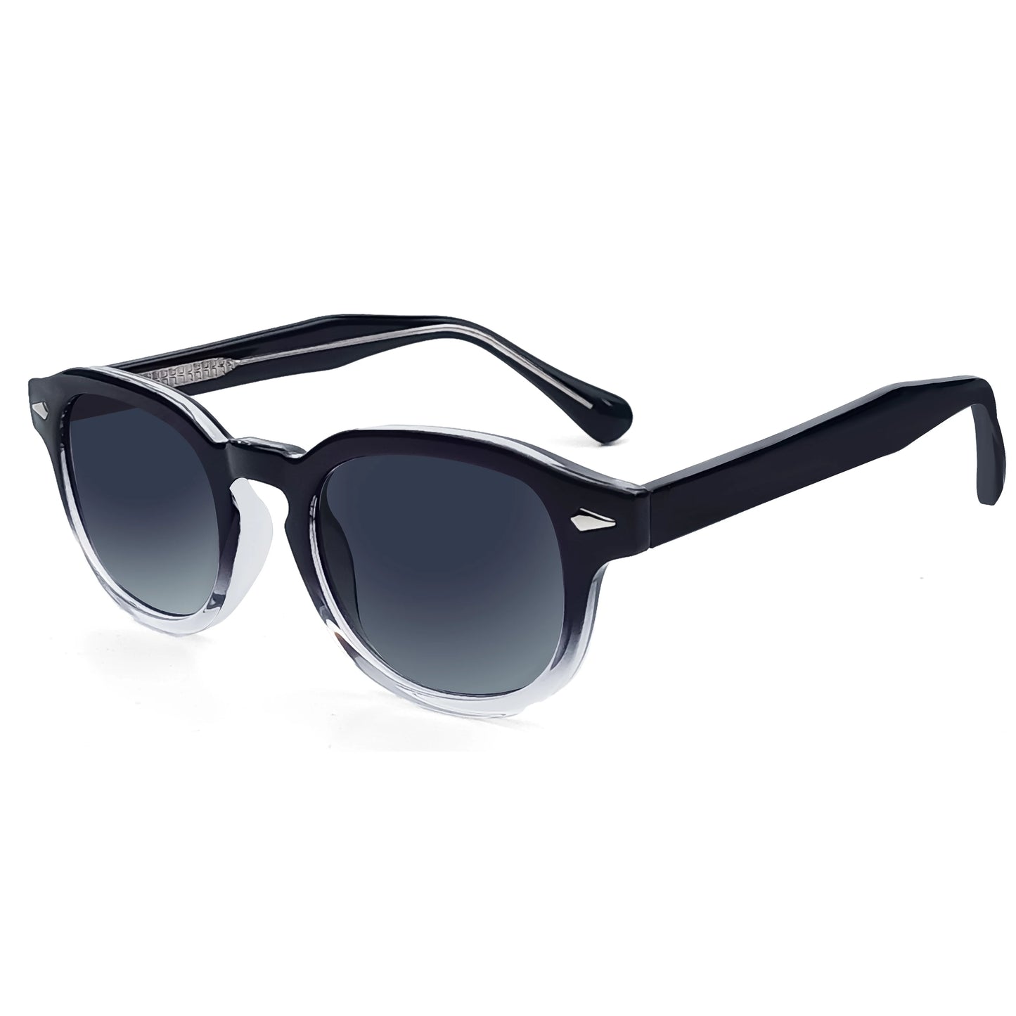 CATERSIDE Retro Round Men Sunglasses Punk Propionic Acid Pin Temple Luxury Sun Glasses Women Sports Leisure Party Eyewear UV400