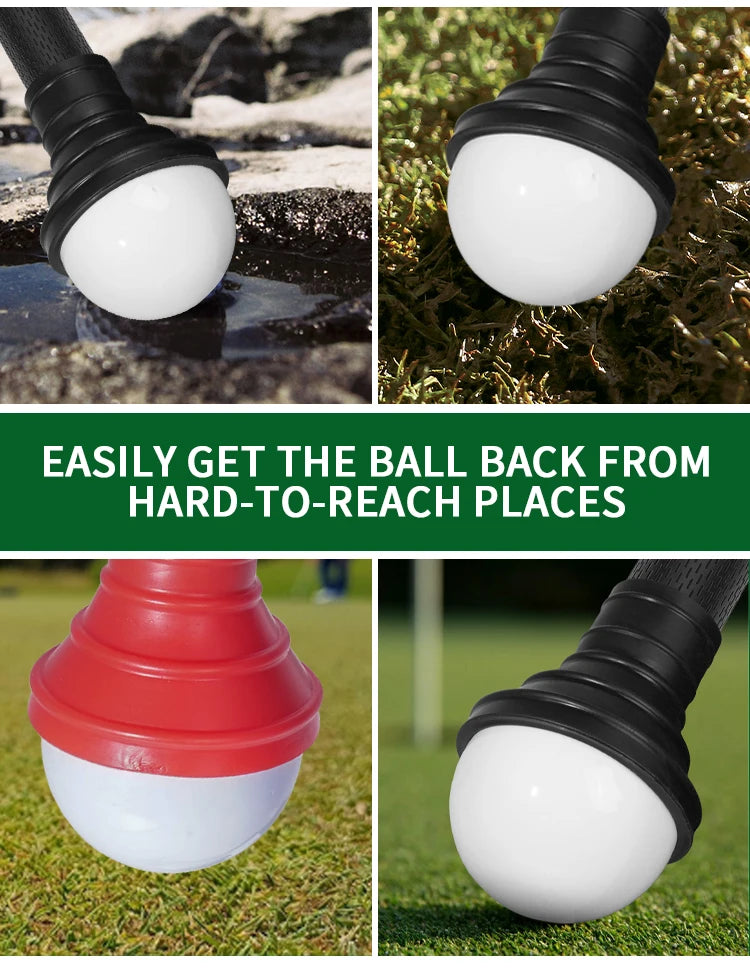 Caiton Park Golf Ball Retriever, Soft Rubber, Effortless Pickup, No Bending, Quick & Easy Installation, Essential Golf Accessory