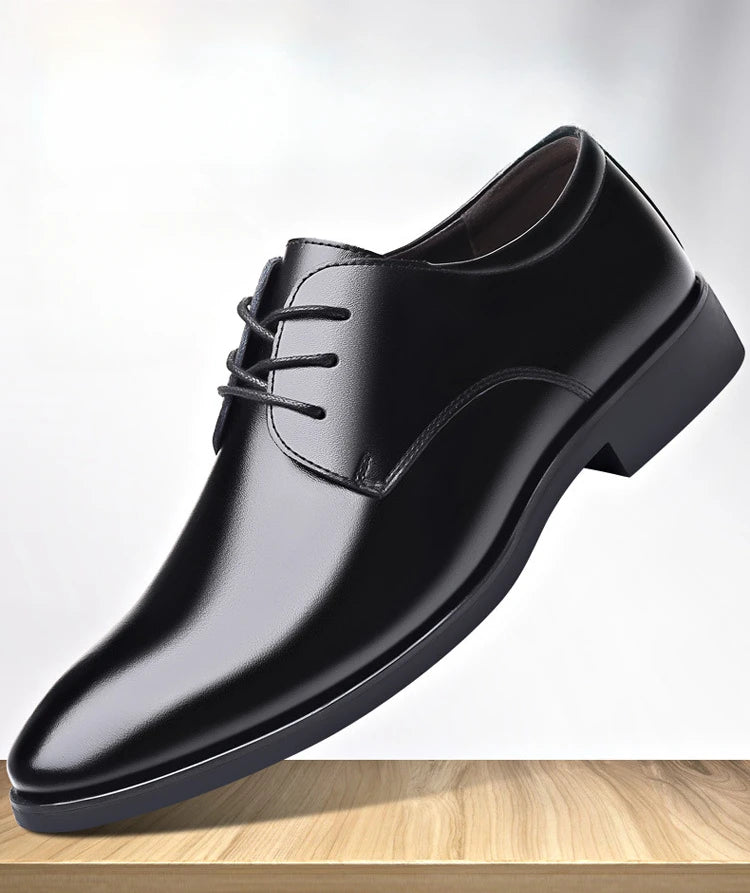 Men's Leather Business Shoes Non Slip Soft Sole Formal Casual Footwear