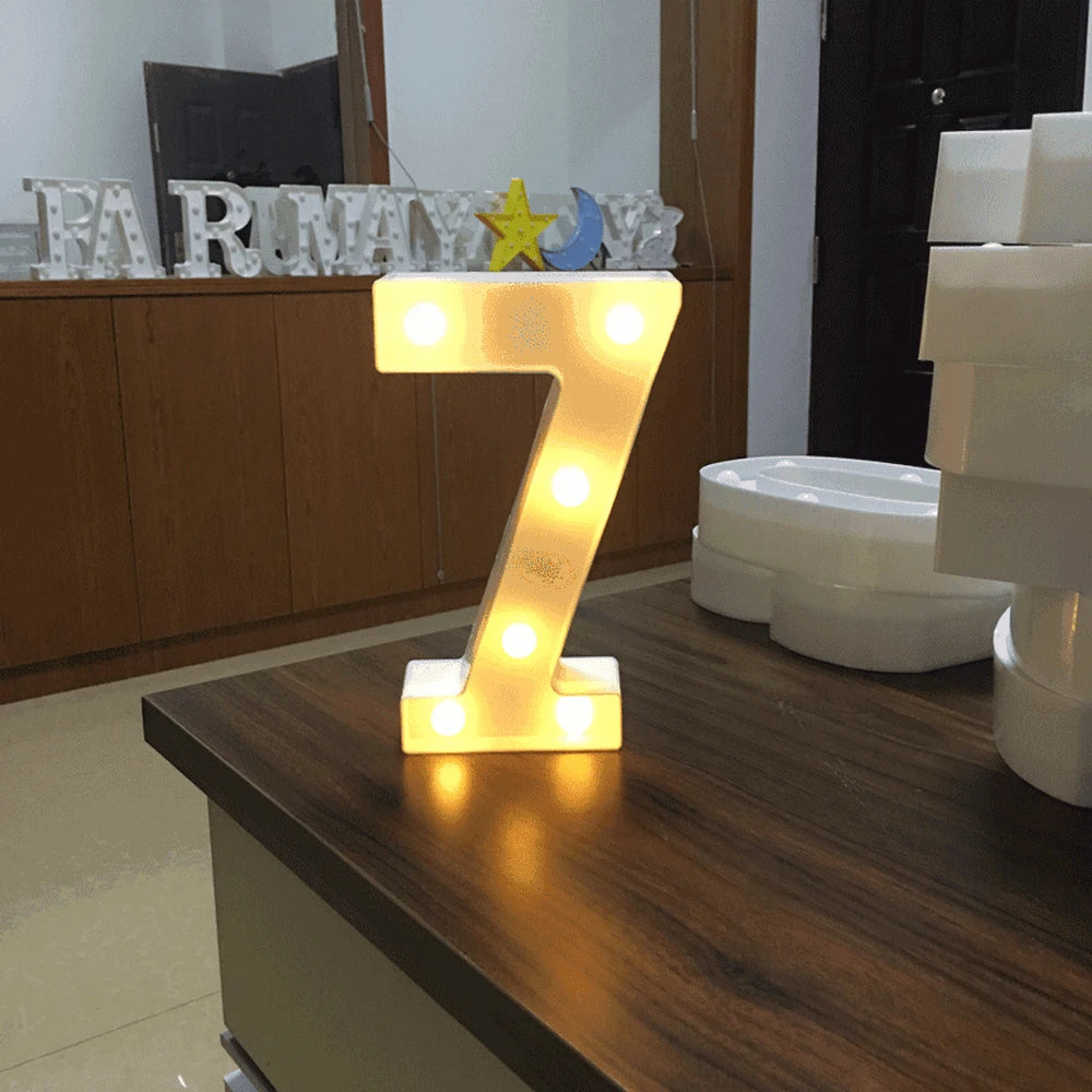 LED Letter and Number Light Set PVC Warm White Decor