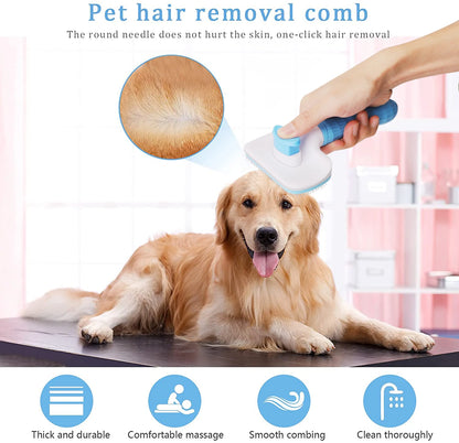 Pet Hair Remover Brush for Dogs and Cats Stainless Steel Grooming Comb