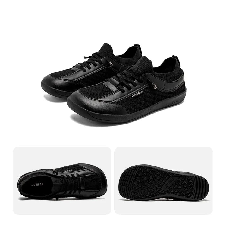 HOBIBEAR Men Barefoot Shoes Women Slip On Wide Toe Walking Sneaker | Zero Drop Sole | Lightweight Breathable Minimalist Shoes