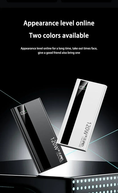 Power Bank 50000mAh 120W Fast Charge External Battery