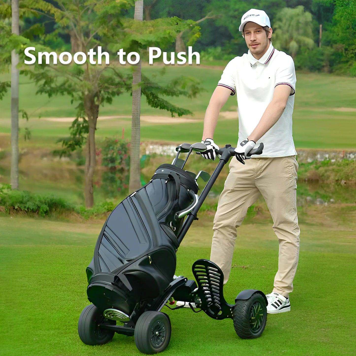 ESWING American Warehouse Push Golf Cart 1600W electric golf push trolley 4 wheel Electric Golf Cart