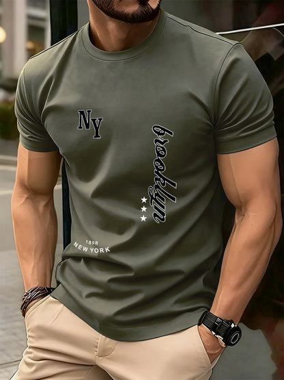 Men's Cotton T-Shirt Short Sleeve O-Neck Oversized Fit