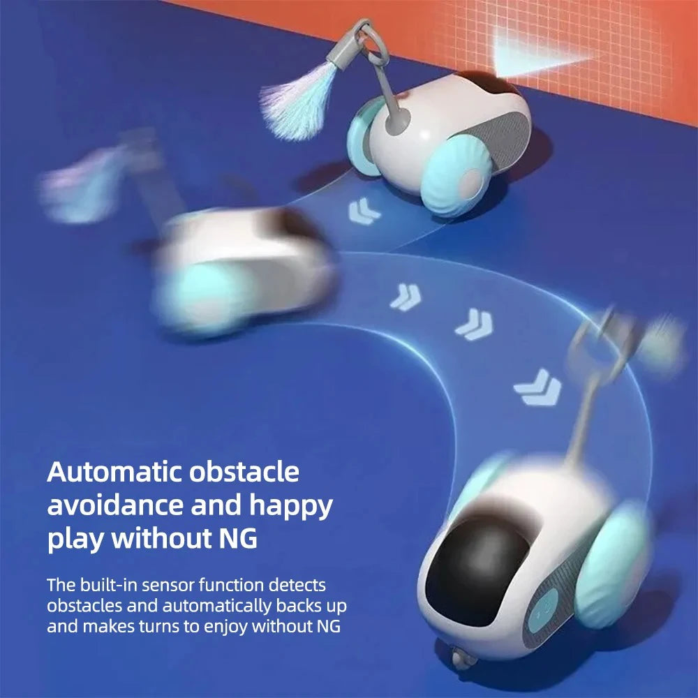 Smart Automatic Moving Toy Car for Cats & Dogs with Remote Control