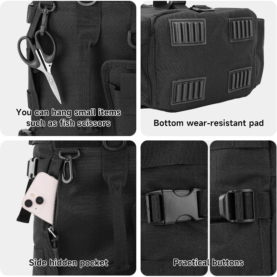 Fishing Bag Sling Tackle Storage Backpack Fishing Gear Bag Outdoor Lightweight Water-Resistant Store Gear and Equipment