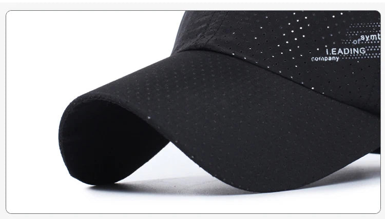 Quick Dry Baseball Cap Outdoor Sports Mesh Breathable Hat For Men Portable Hiking Fishing Sunbonnet Golf Adjustable Cap