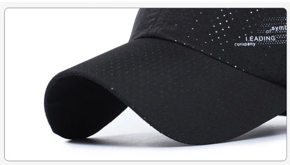 Quick Dry Baseball Cap, Polyester, Adjustable, Outdoor Mesh Hat