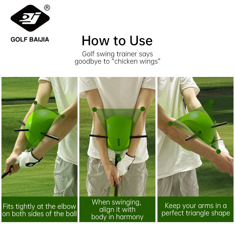 Golf swing arm posture corrector, swing training ball, swing chicken wing corrector, golf chipping accessories