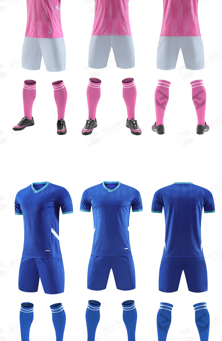 Adult Kids Personalize Football Jerseys Soccer Uniform MAN Women Team Training Quick-Drying Sportswear  Futsal Tracksuit Outfit