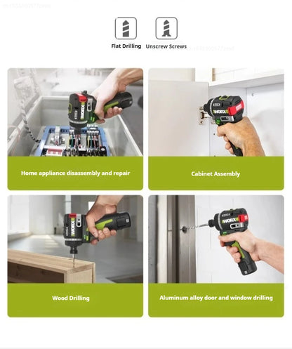 Cordless Driver Drill Brushless Rechargeable Screwdriver With Metal Chuck