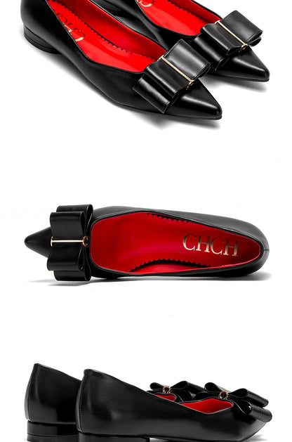 Women's Solid Colour Slip On Low Heel Pumps For Dress Or Everyday Wear