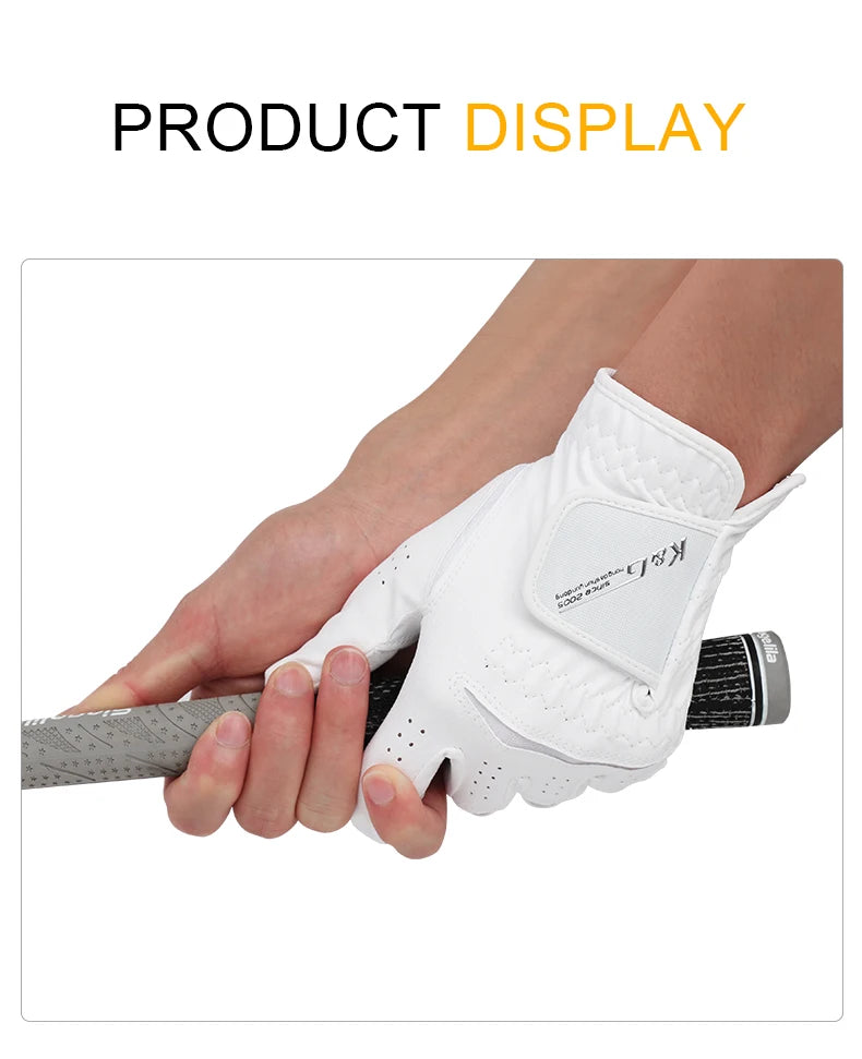 High Quality Golf Gloves Men's Gloves Left Hand Soft White Dark Grey Swing Training Granules Breathable Namib Gloves Non-slip