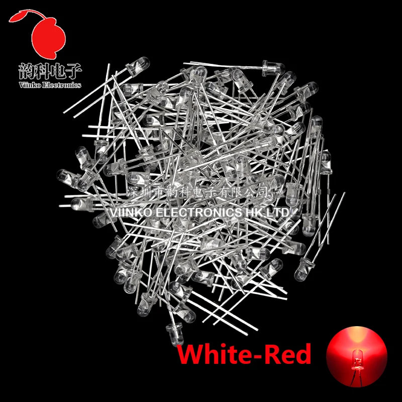 3MM 5MM Light Emitting Diodes Electronics Kit Box F3 F5 LED Diode Assorted Kit White Green Red Blue Yellow Orange